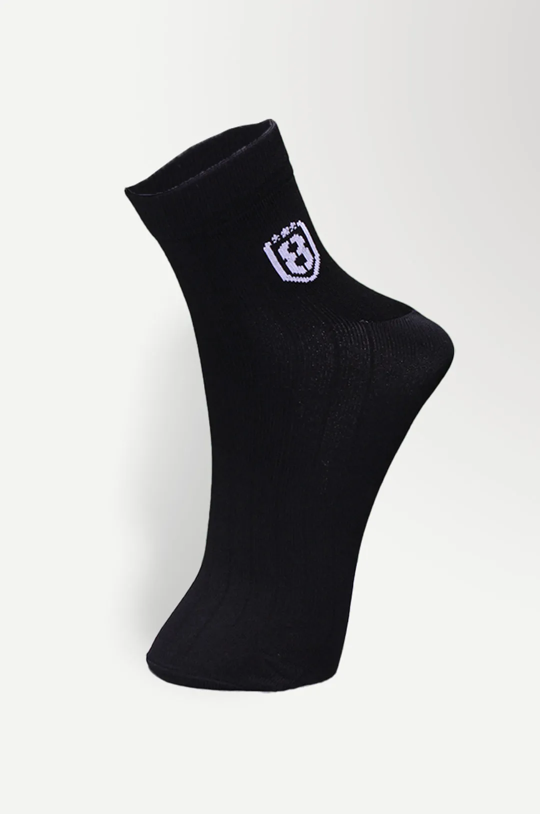 Nylon High Ankle Socks Set- Black