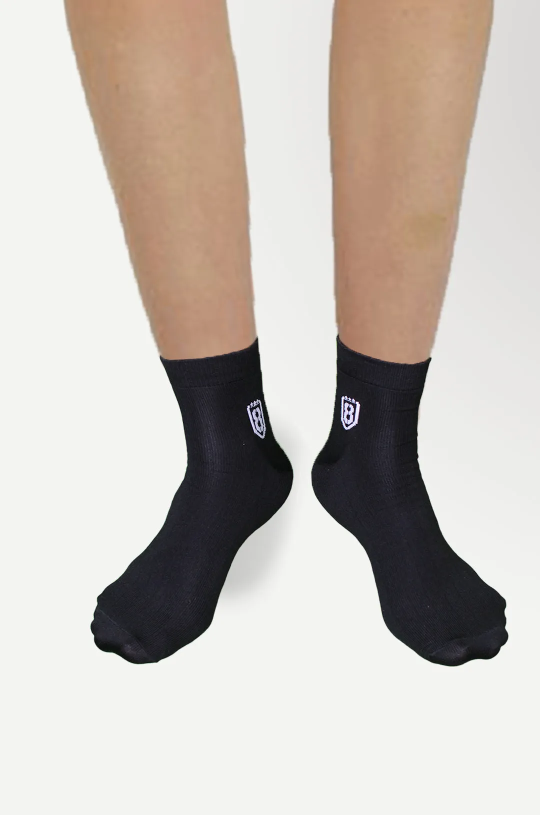 Nylon High Ankle Socks Set- Black