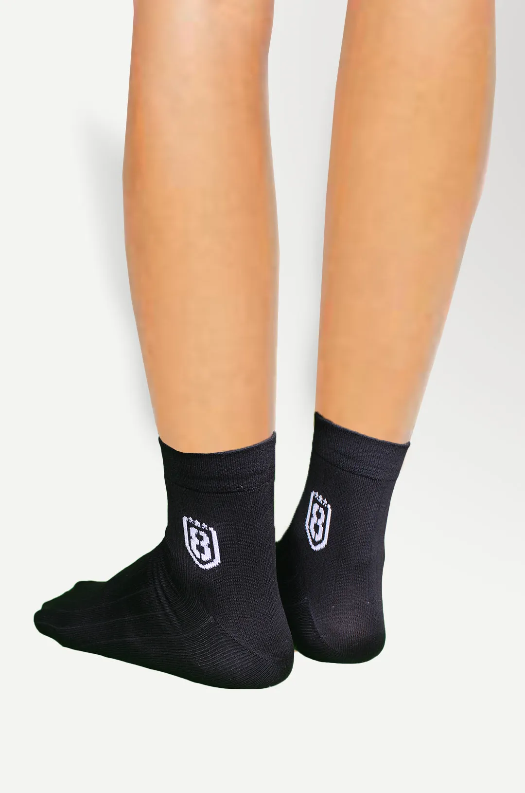 Nylon High Ankle Socks Set- Black