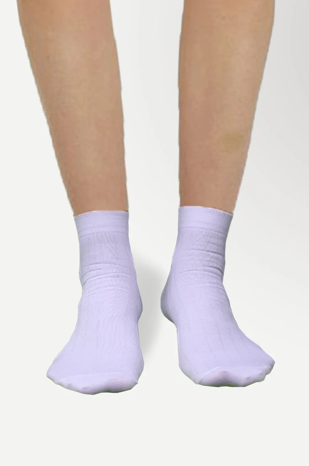 Nylon High Ankle Socks - White