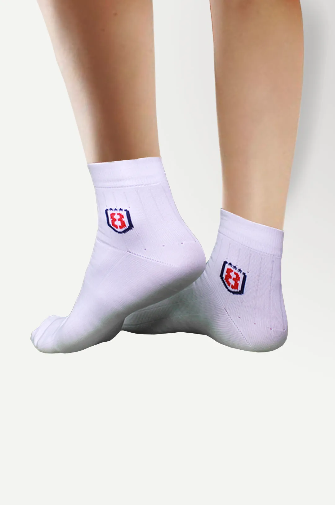 Nylon High Ankle Socks - White