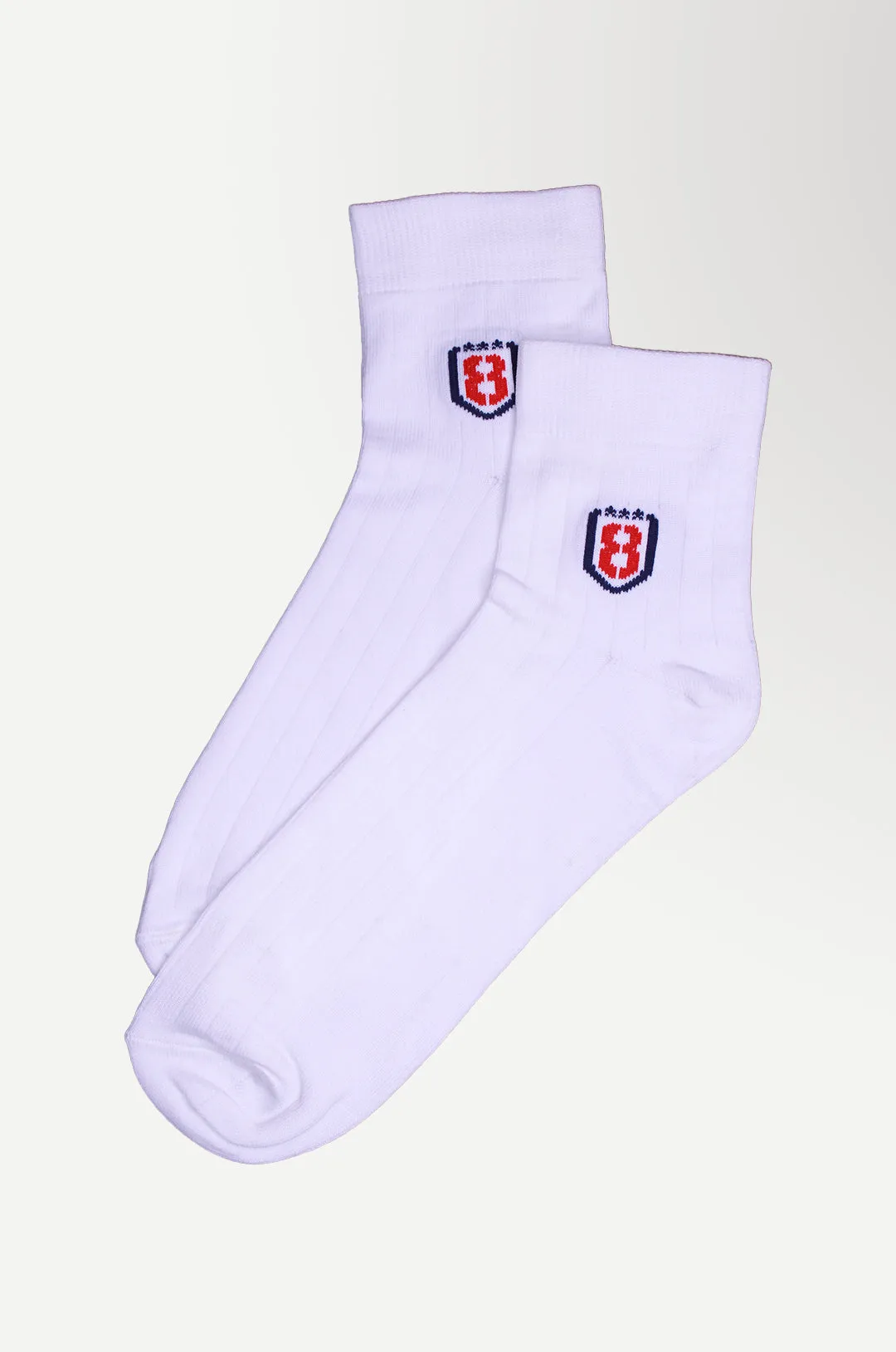 Nylon High Ankle Socks - White