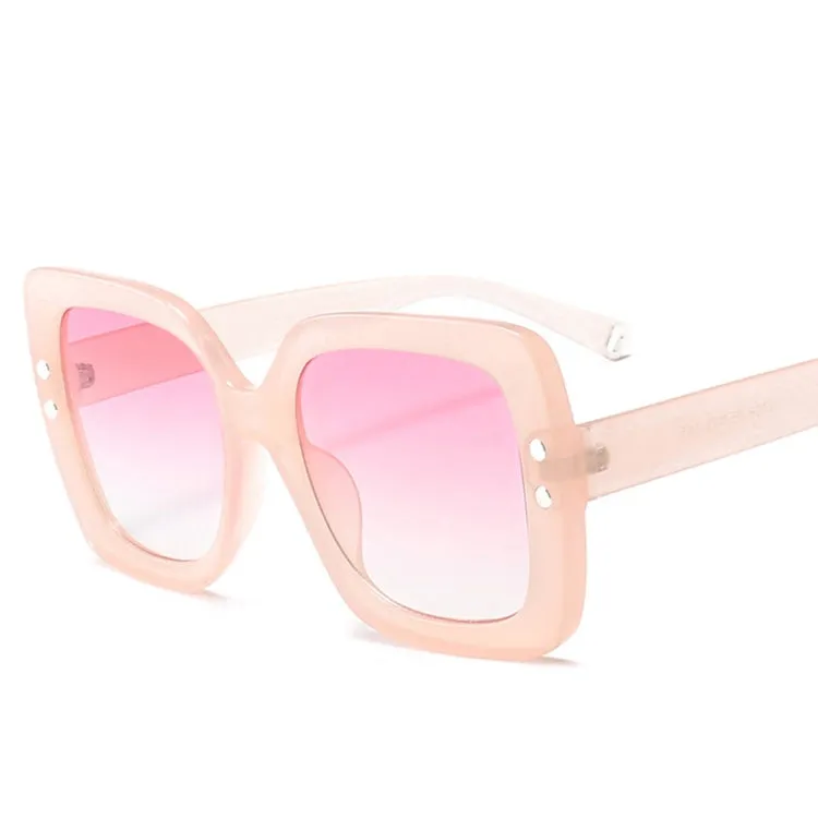 Oversized Sunglasses Women Luxury Transparent Gradient Sun Glasses Big Frame Vintage Eyewear UV400 Glasses(Pink)