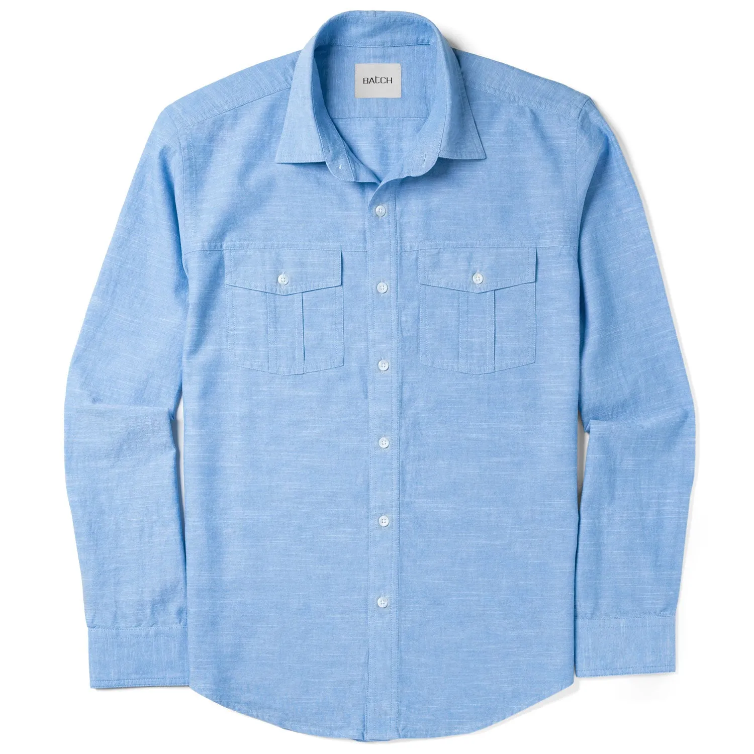 Primer Utility Shirt – Classic Blue Cotton Slub Chambray