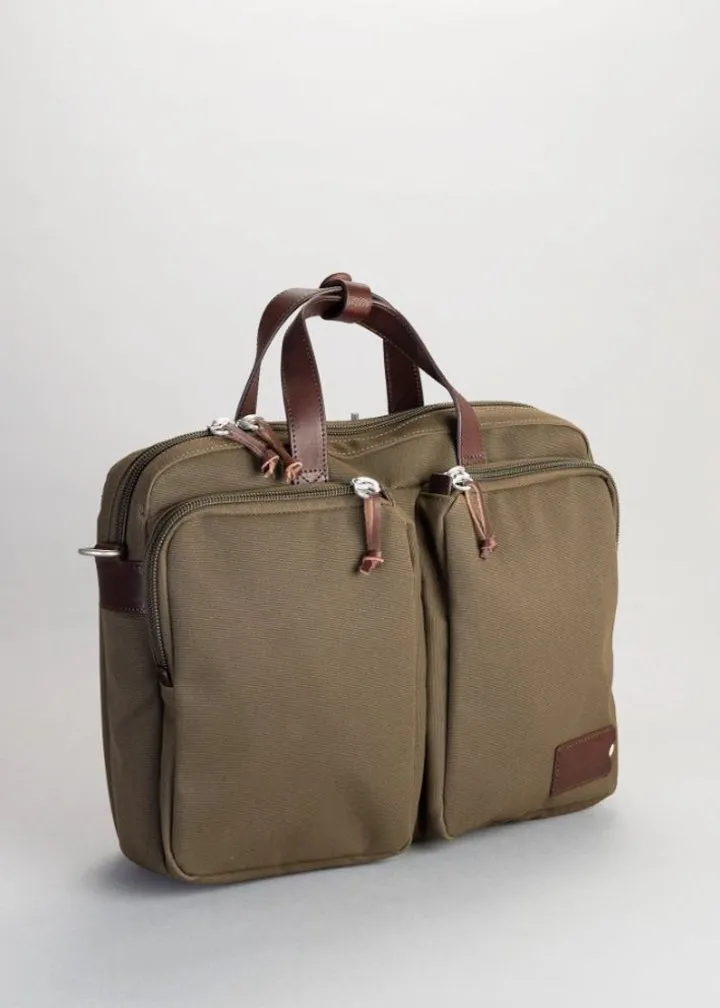 Property of… Liam Work Bag in Dark Tan/Dark Brown