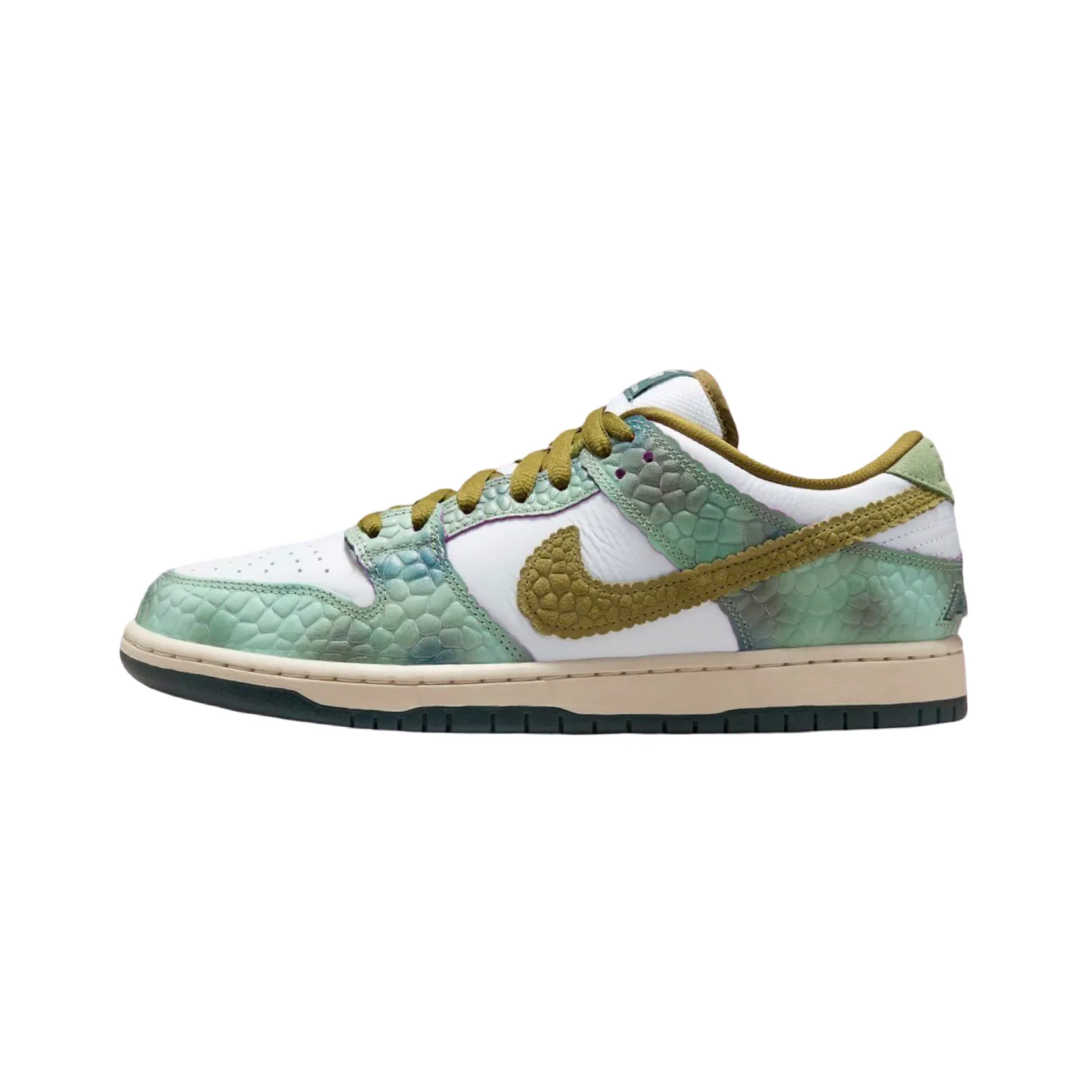 SB Dunk Low Pro QS Oil Green Desert Moss White