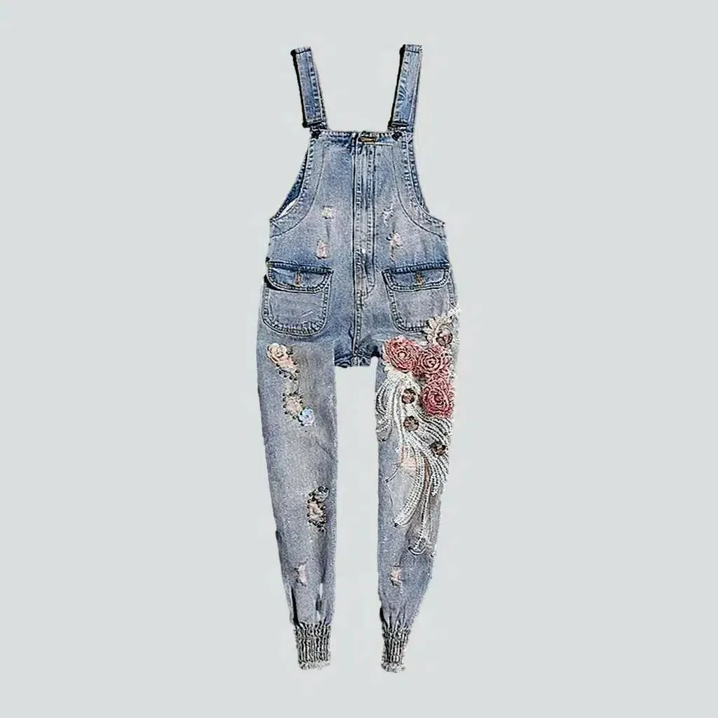 Slim jean dungaree for women