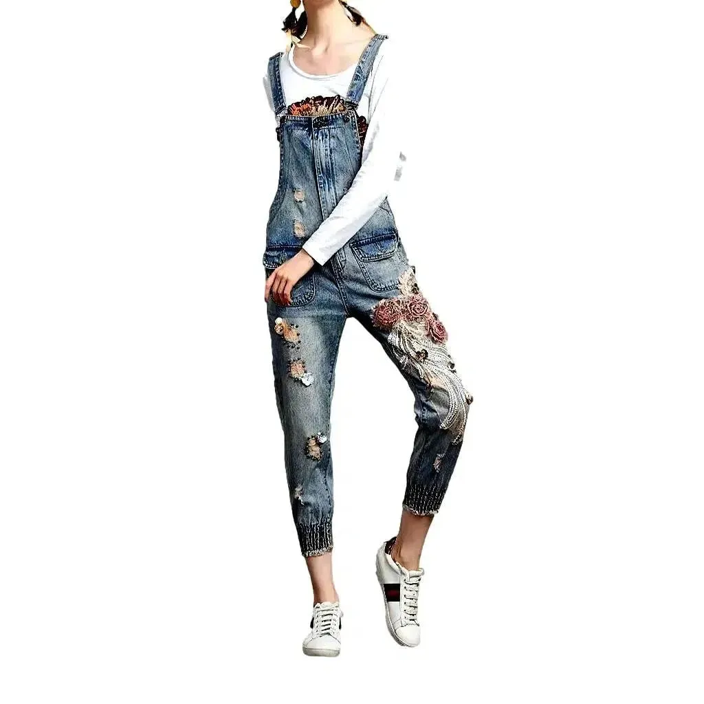 Slim jean dungaree for women