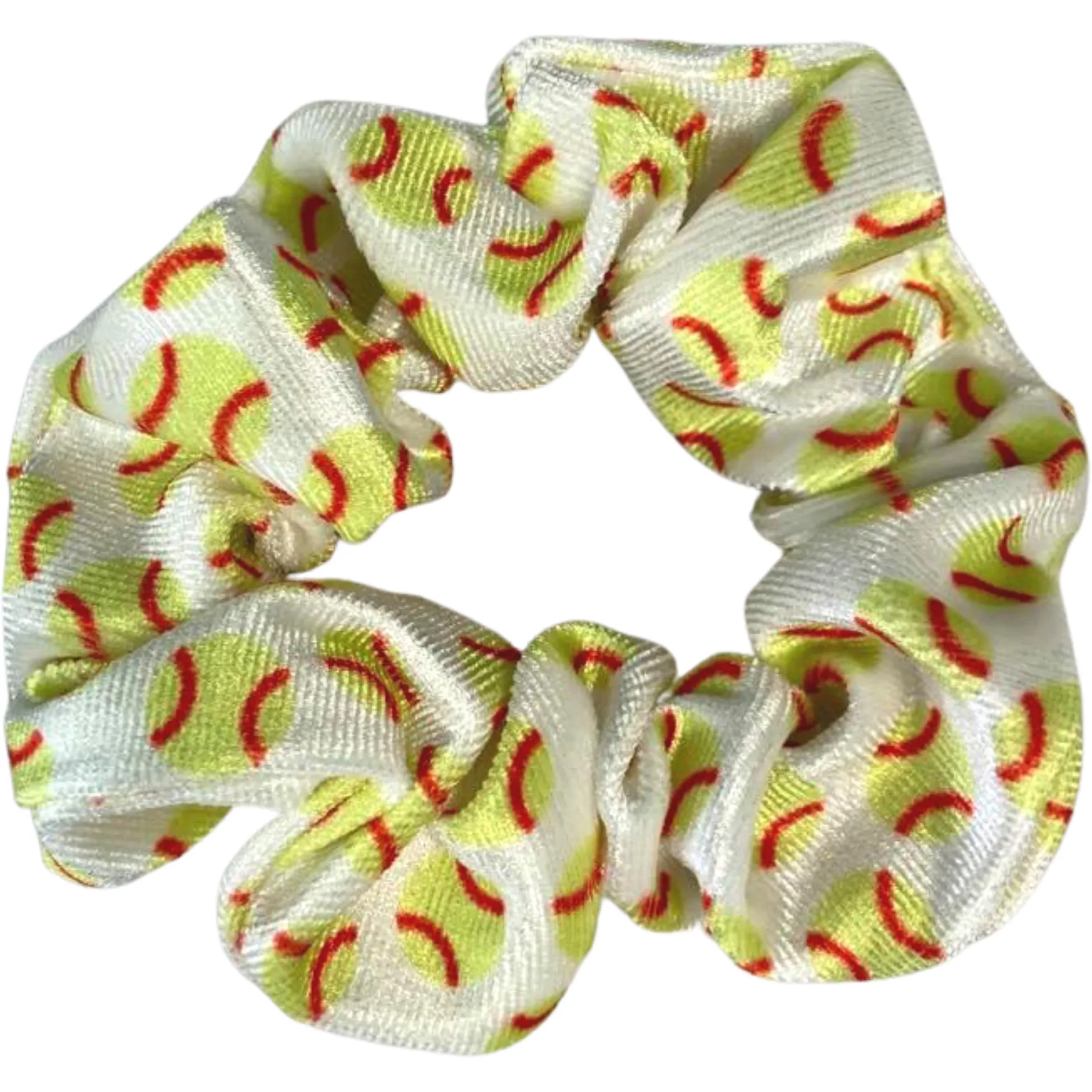 Softball Ball Velvet Scrunchie