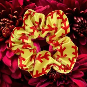 Softball Seam Velvet Scrunchie