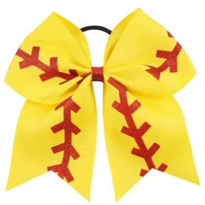 Softball Sports Hair Bow