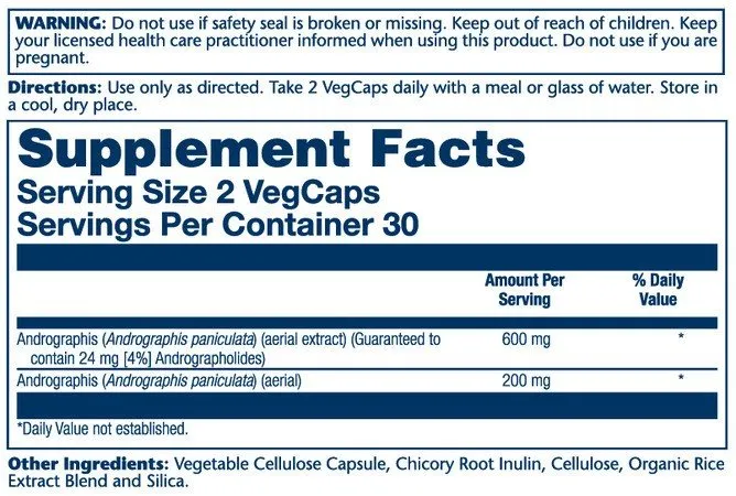 Solaray Andrographis 300mg 60 Capsule