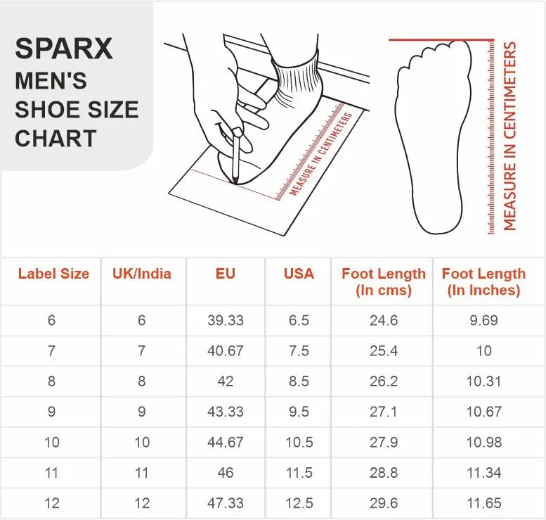 Sparx Mens Lt.Greyred Running Shoe