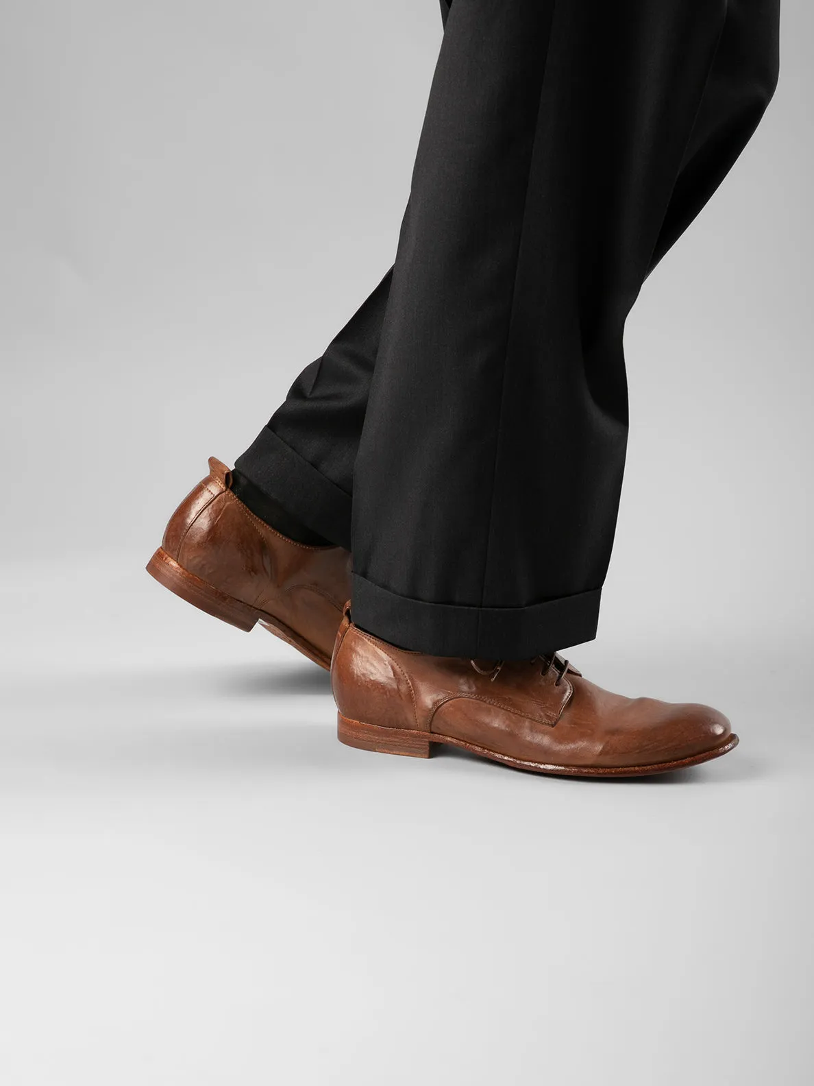 STEREO 003 - Brown Leather Derby Shoes