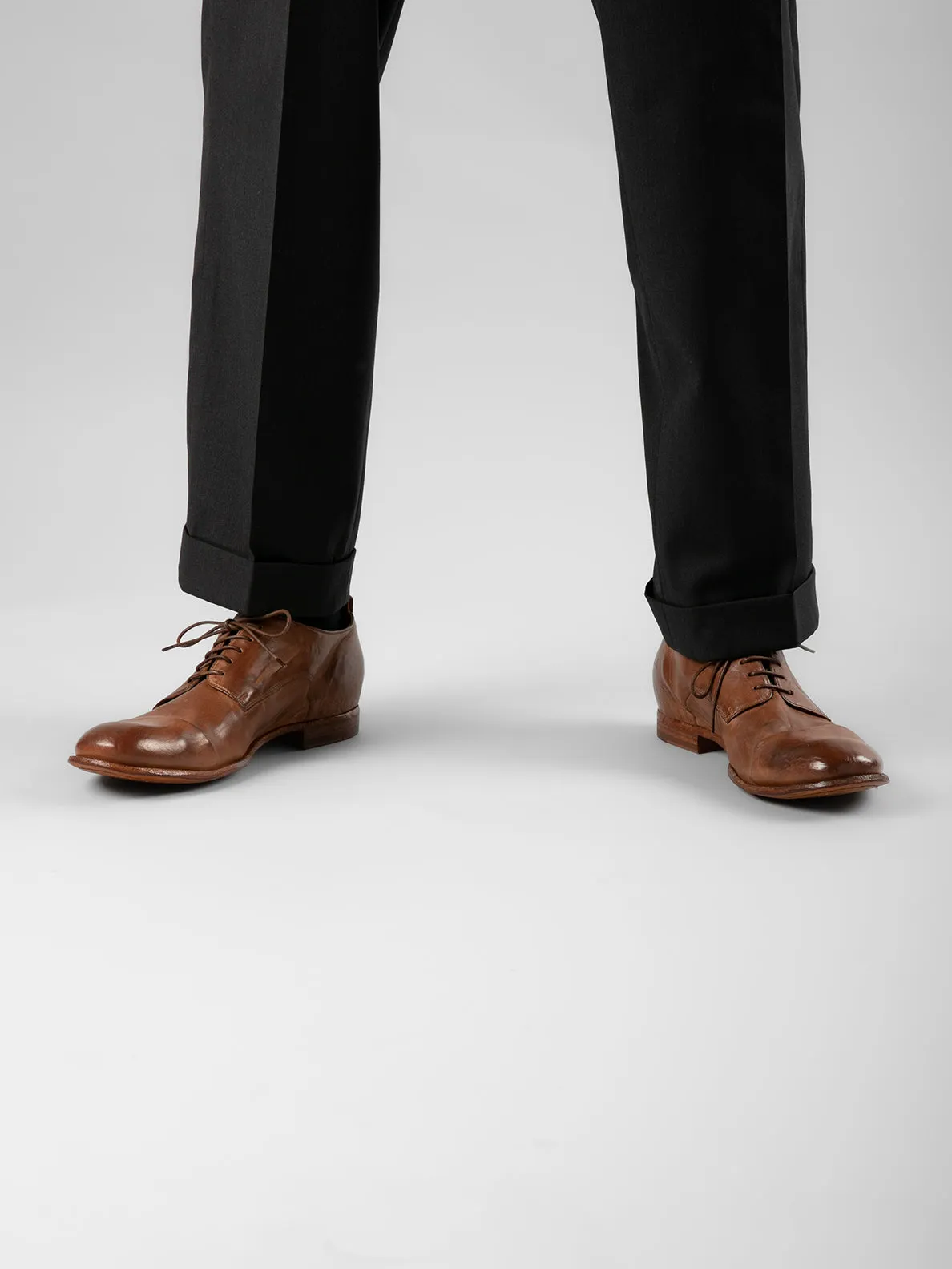 STEREO 003 - Brown Leather Derby Shoes