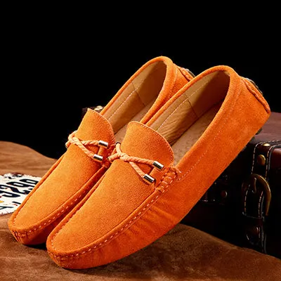 Summer genuine leather men shoes casual driving shoes leather mocassin soft breathable men flats brand shoes suede men loafers