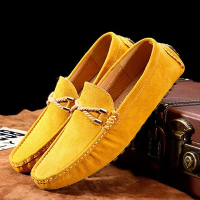 Summer genuine leather men shoes casual driving shoes leather mocassin soft breathable men flats brand shoes suede men loafers