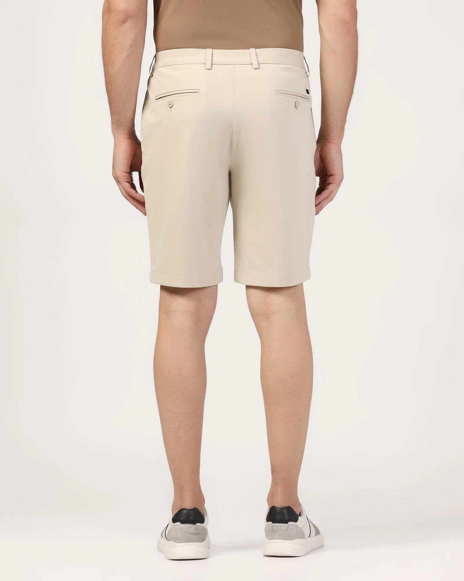 TechPro Casual Beige Solid Shorts - Serry