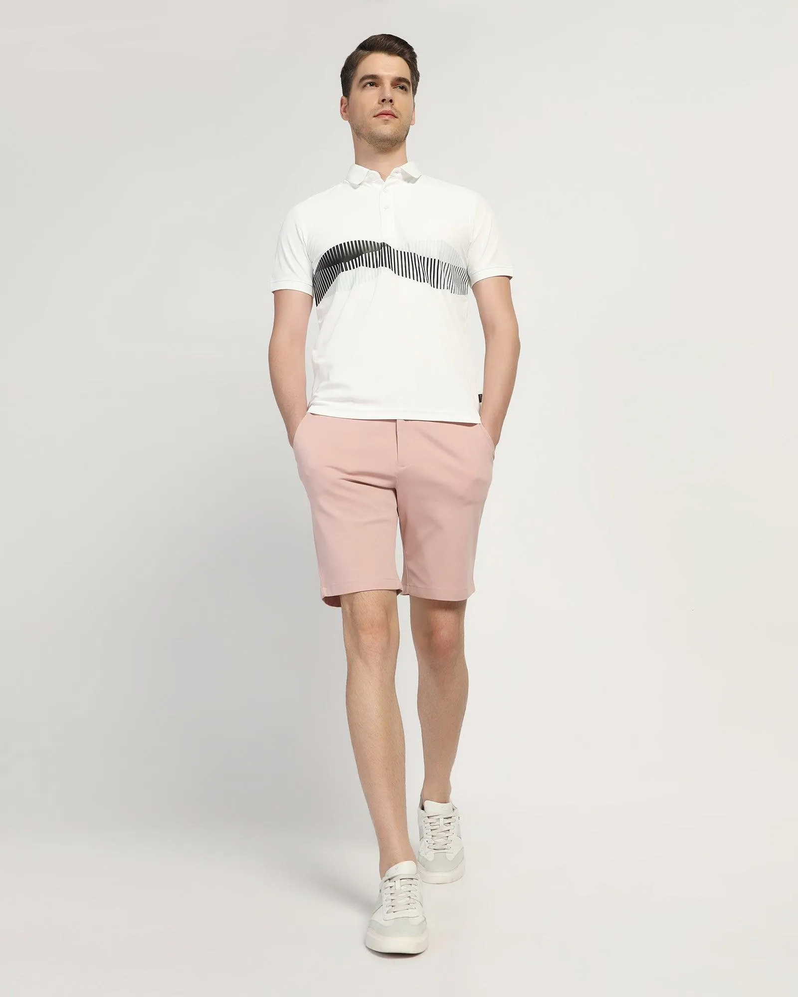 TechPro Casual Dusty Pink Solid Shorts - Serry