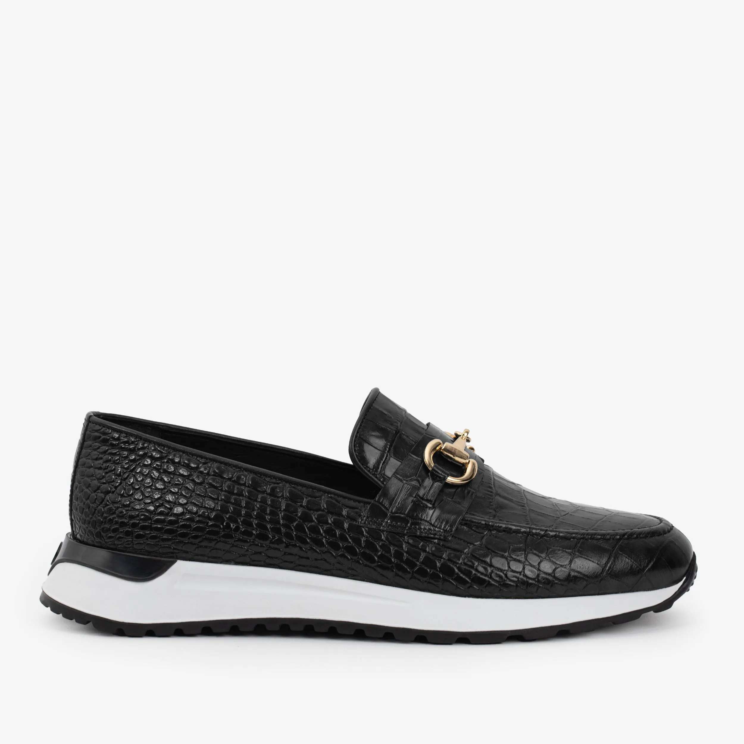 The Padova Black Leather Men Sneaker