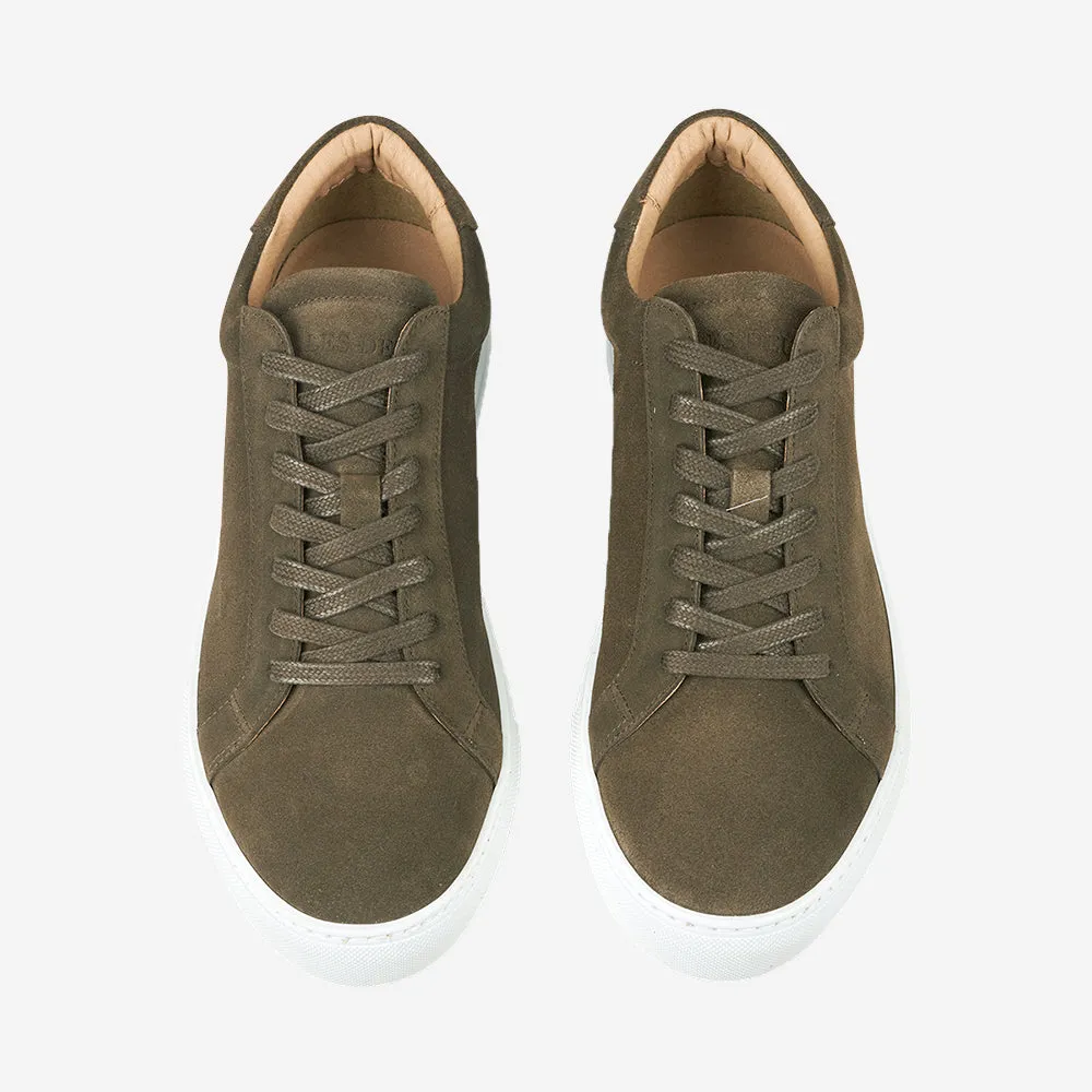 Theodor Suede Casual Sneaker - Olive Night