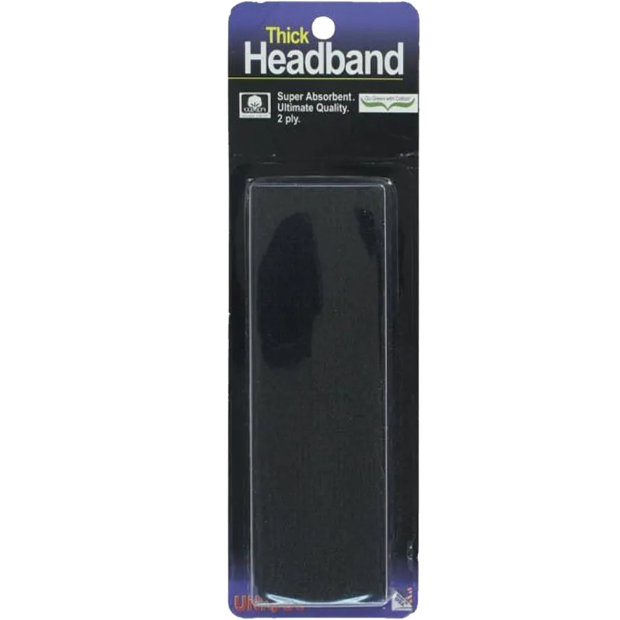 Thick 2-Ply Headband - Black