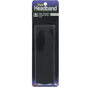 Thick 2-Ply Headband - Black