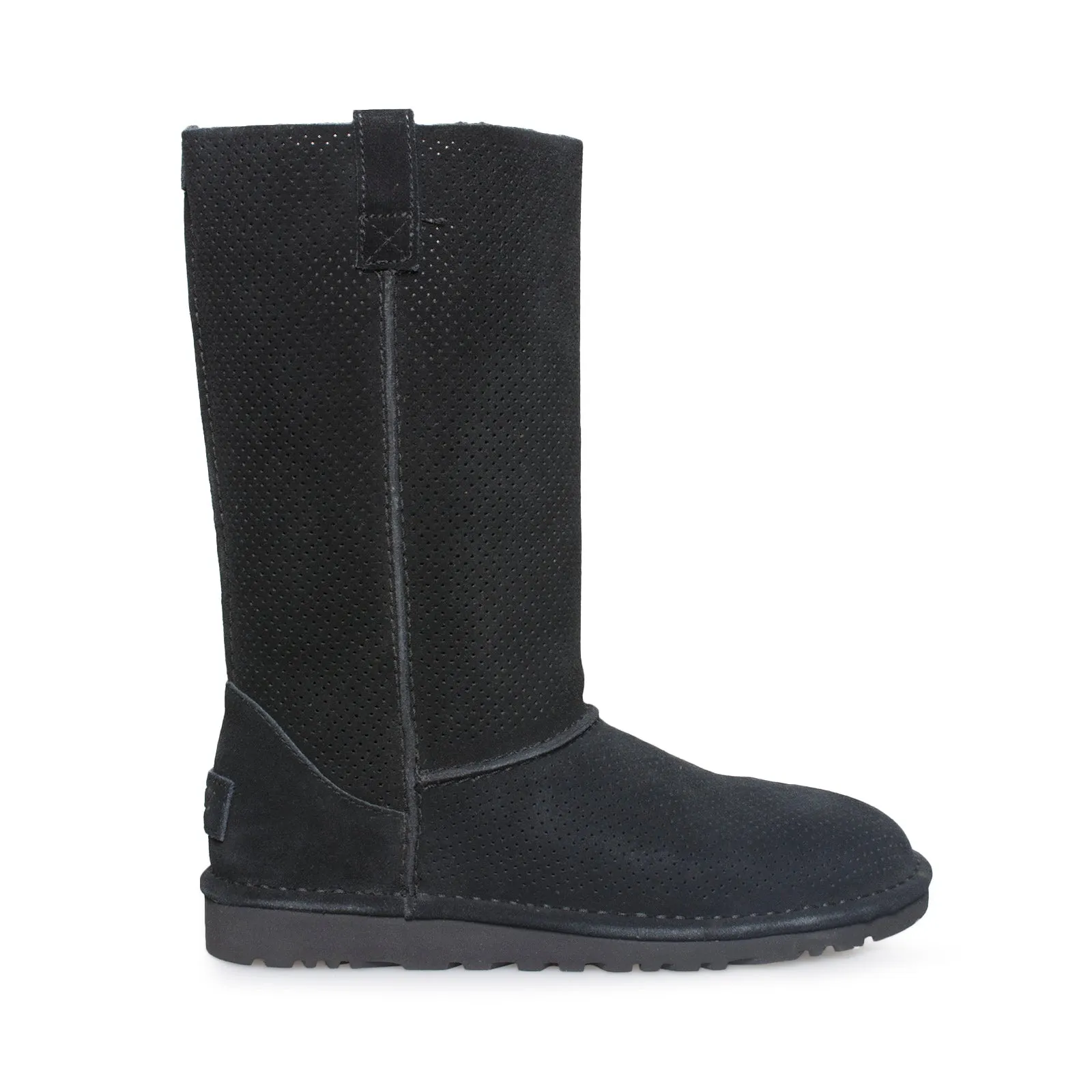 UGG Classic Unlined Tall Perf Black Boots