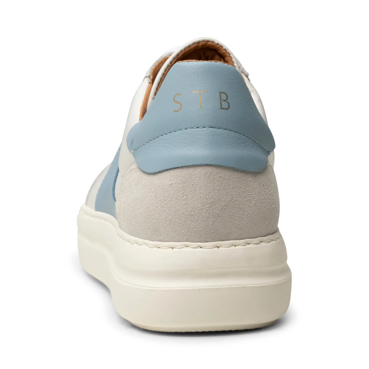 Valda sneaker suede leather - WHITE/BLUE