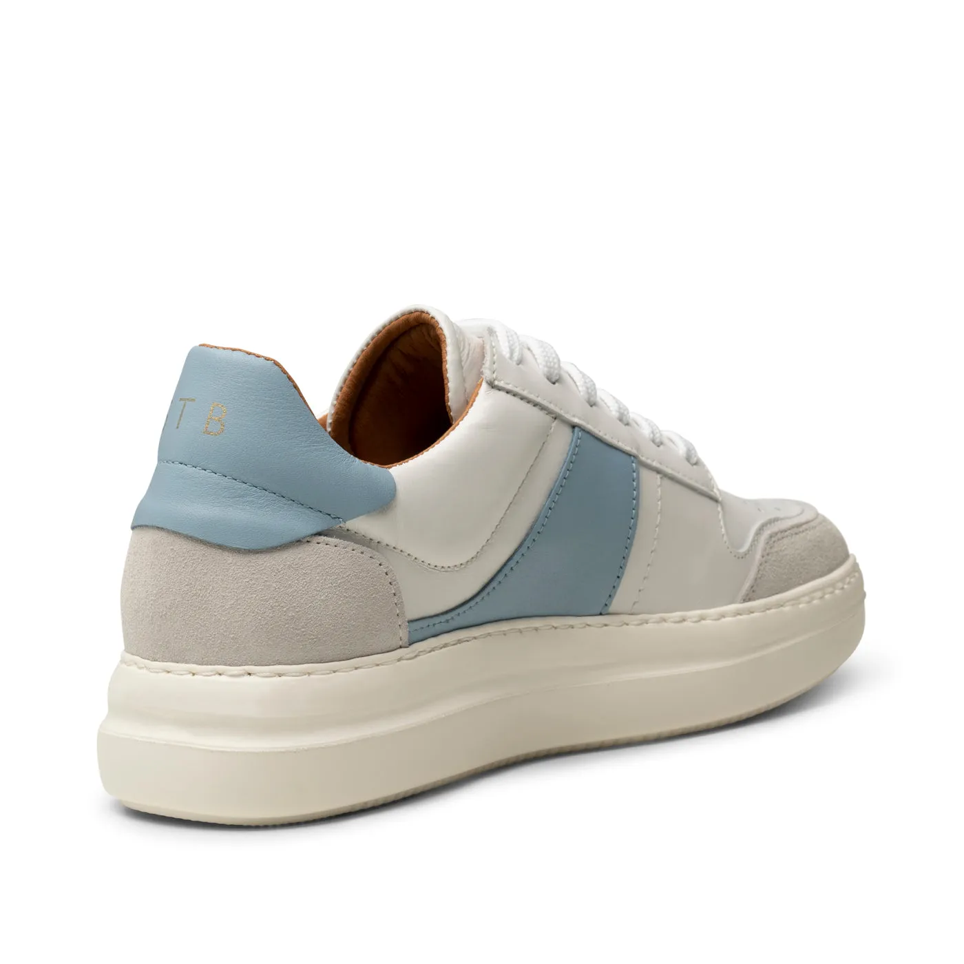 Valda sneaker suede leather - WHITE/BLUE