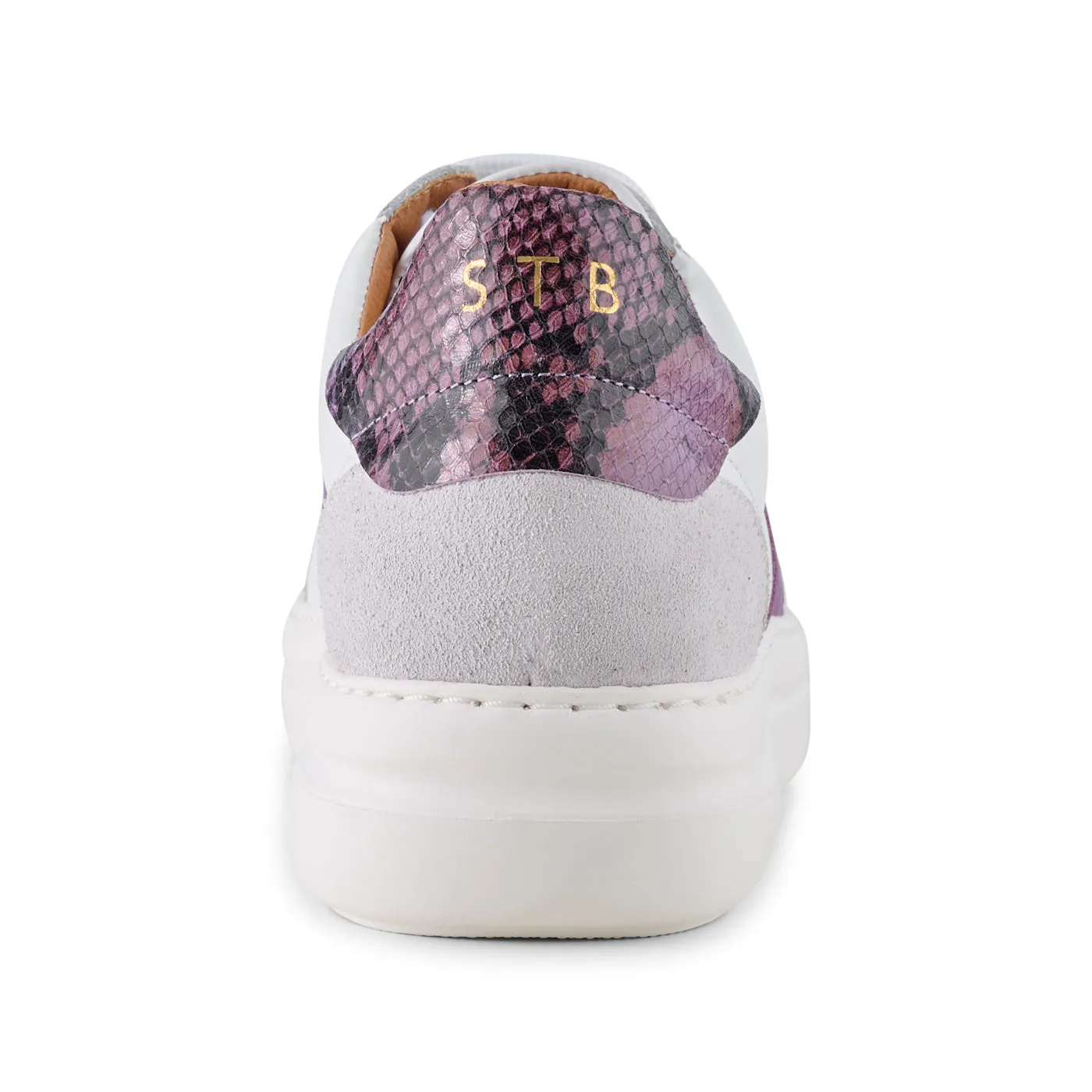 Vinca sneaker leather - WHITE/LAVENDER MULTI