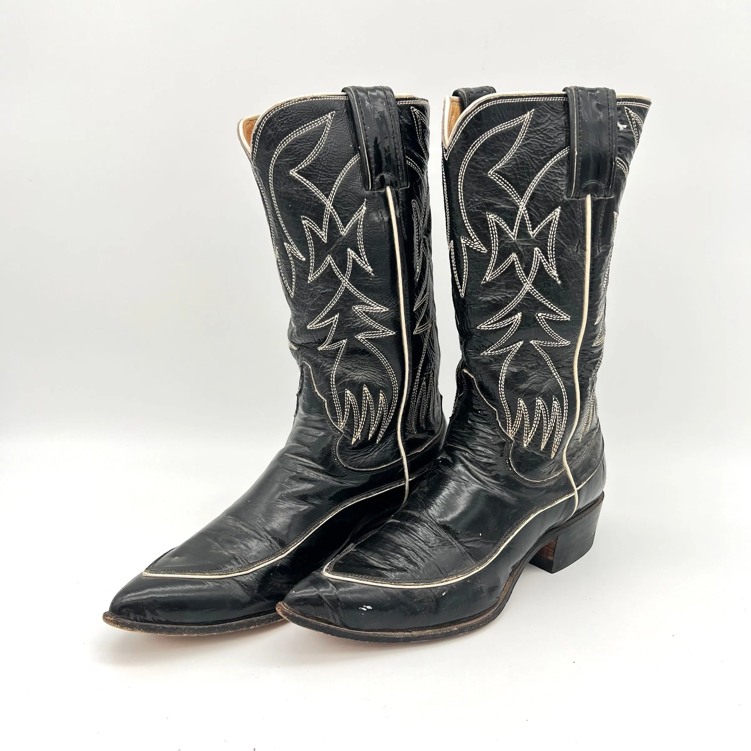 Vintage Leather Justin Cowboy Boots- Women's Size 5