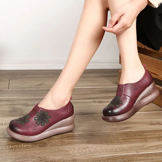 Wedge Handmade Women Retro shoes| Gift Shoes