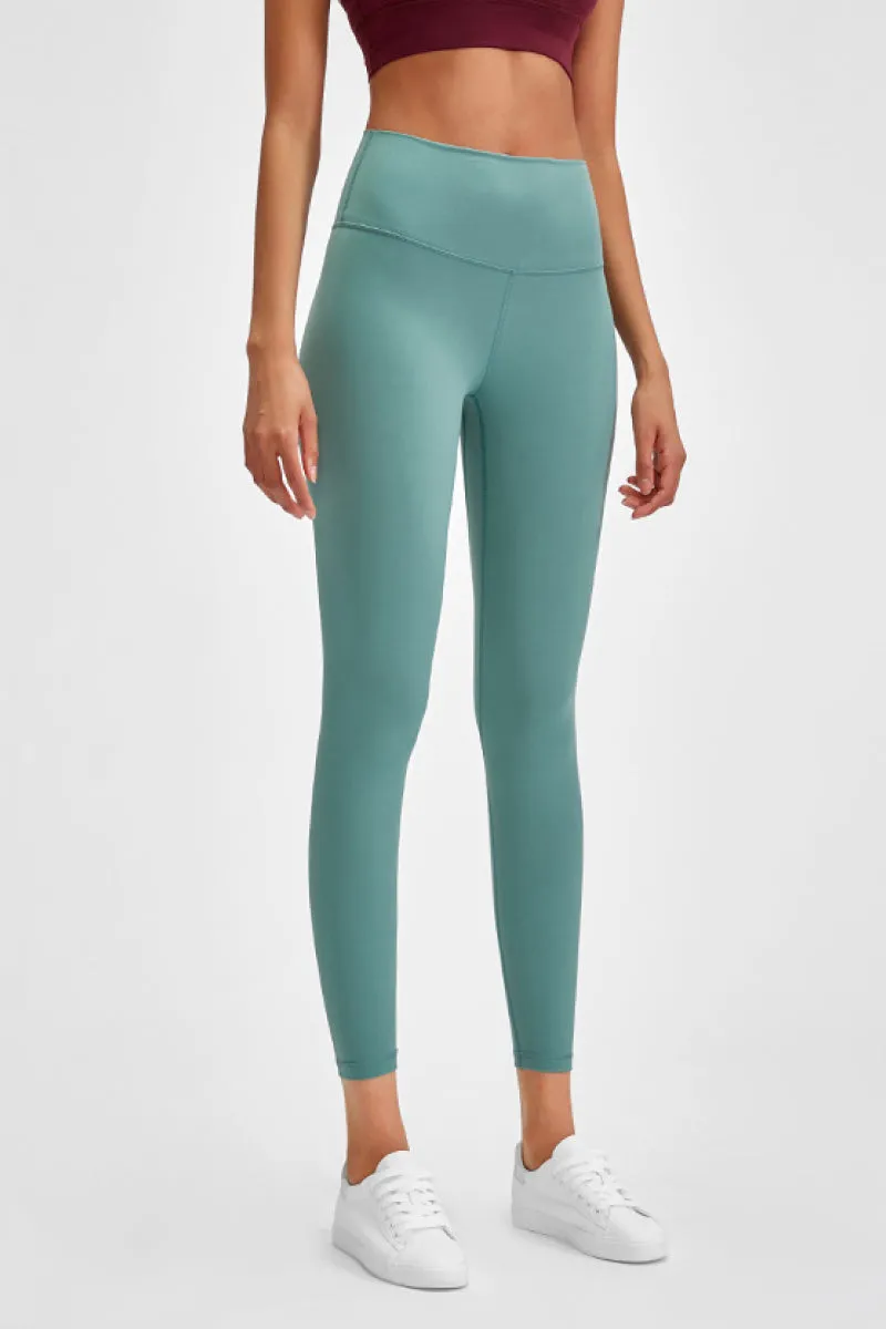 Wide Seamless Band Waist Sports Leggings