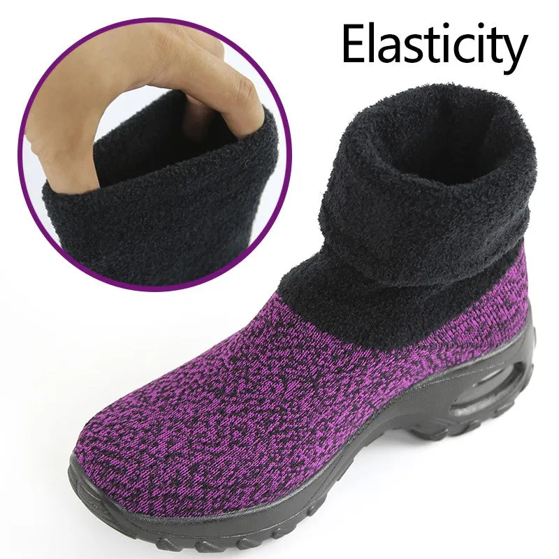 Women's winter thermal stylish non-slip wide sock shoes