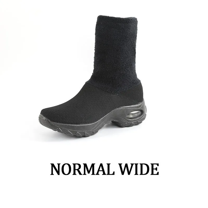 Women's winter thermal stylish non-slip wide sock shoes