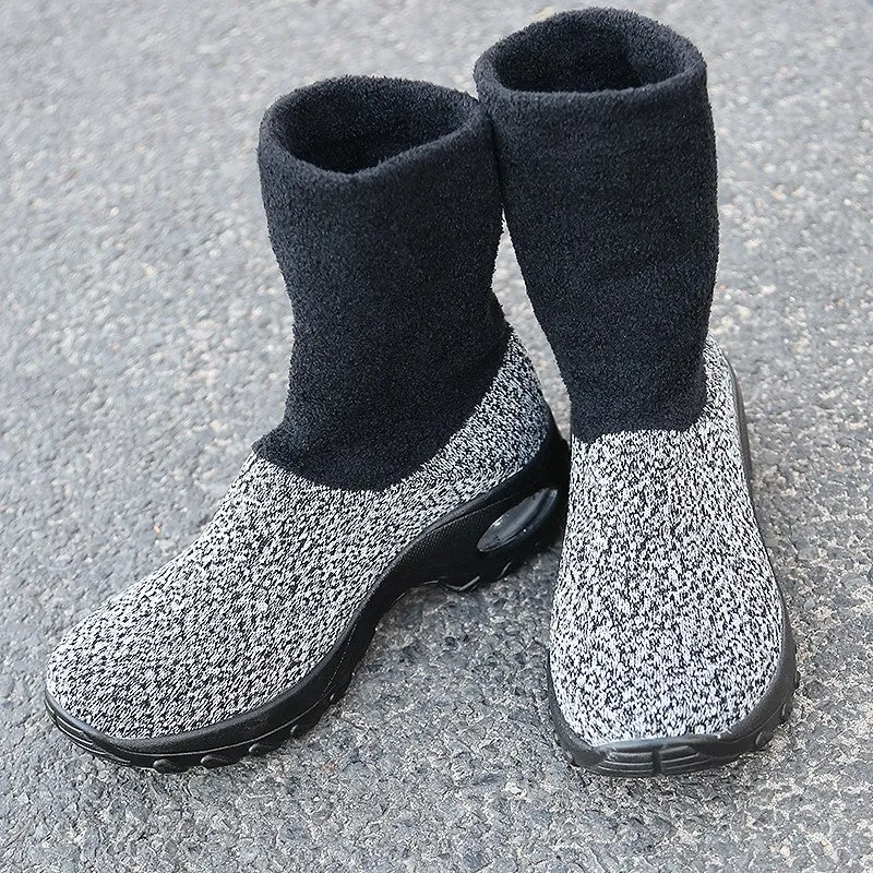 Women's winter thermal stylish non-slip wide sock shoes