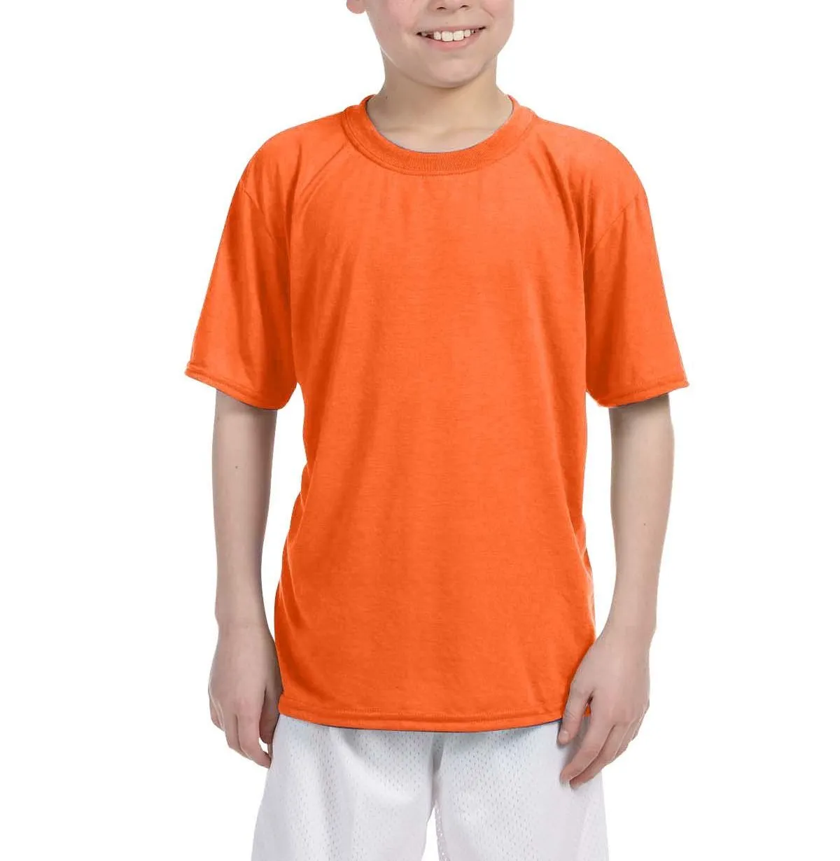 Youth Short Sleeve Polyester Crew Neck Performance T-Shirt