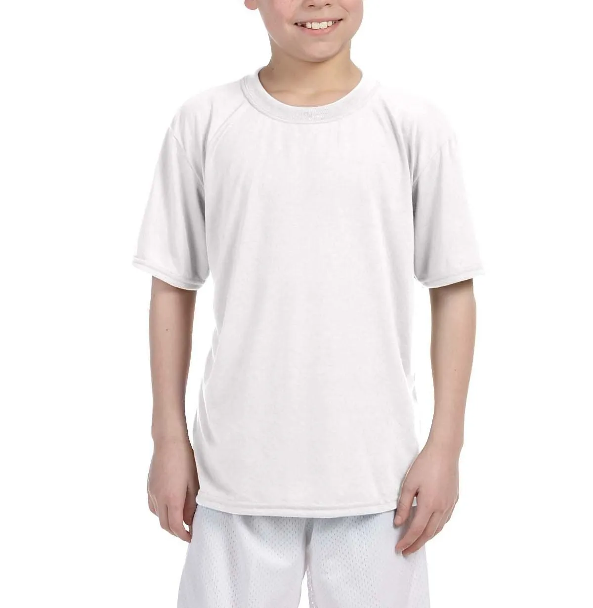 Youth Short Sleeve Polyester Crew Neck Performance T-Shirt