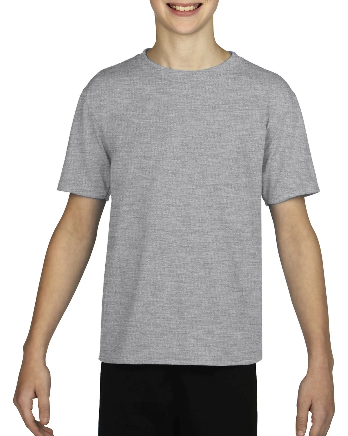 Youth Short Sleeve Polyester Crew Neck Performance T-Shirt