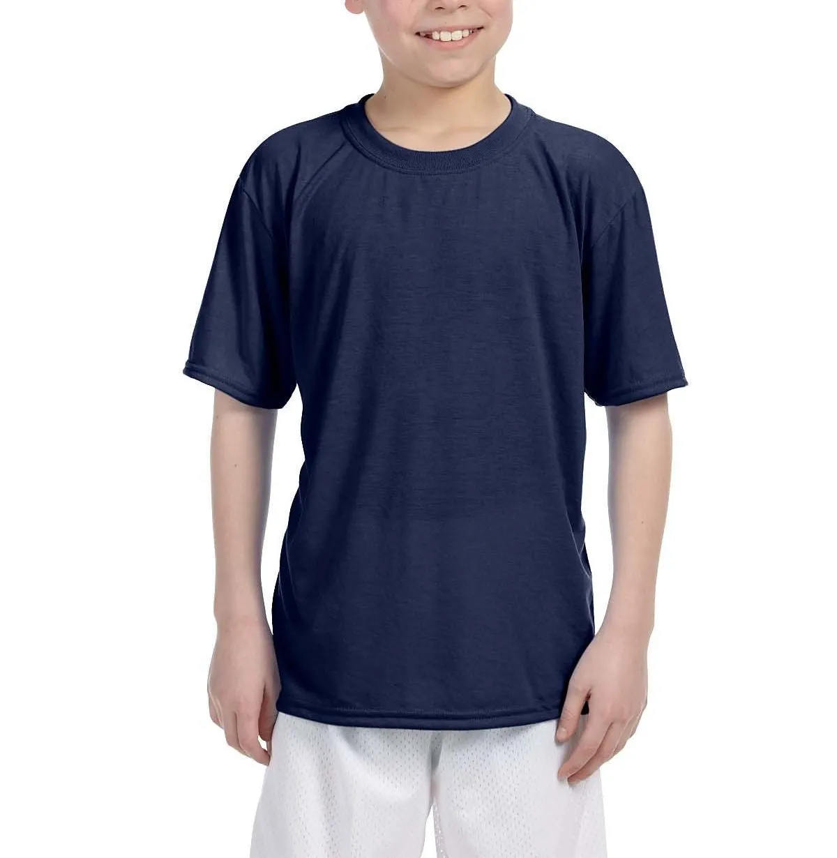 Youth Short Sleeve Polyester Crew Neck Performance T-Shirt