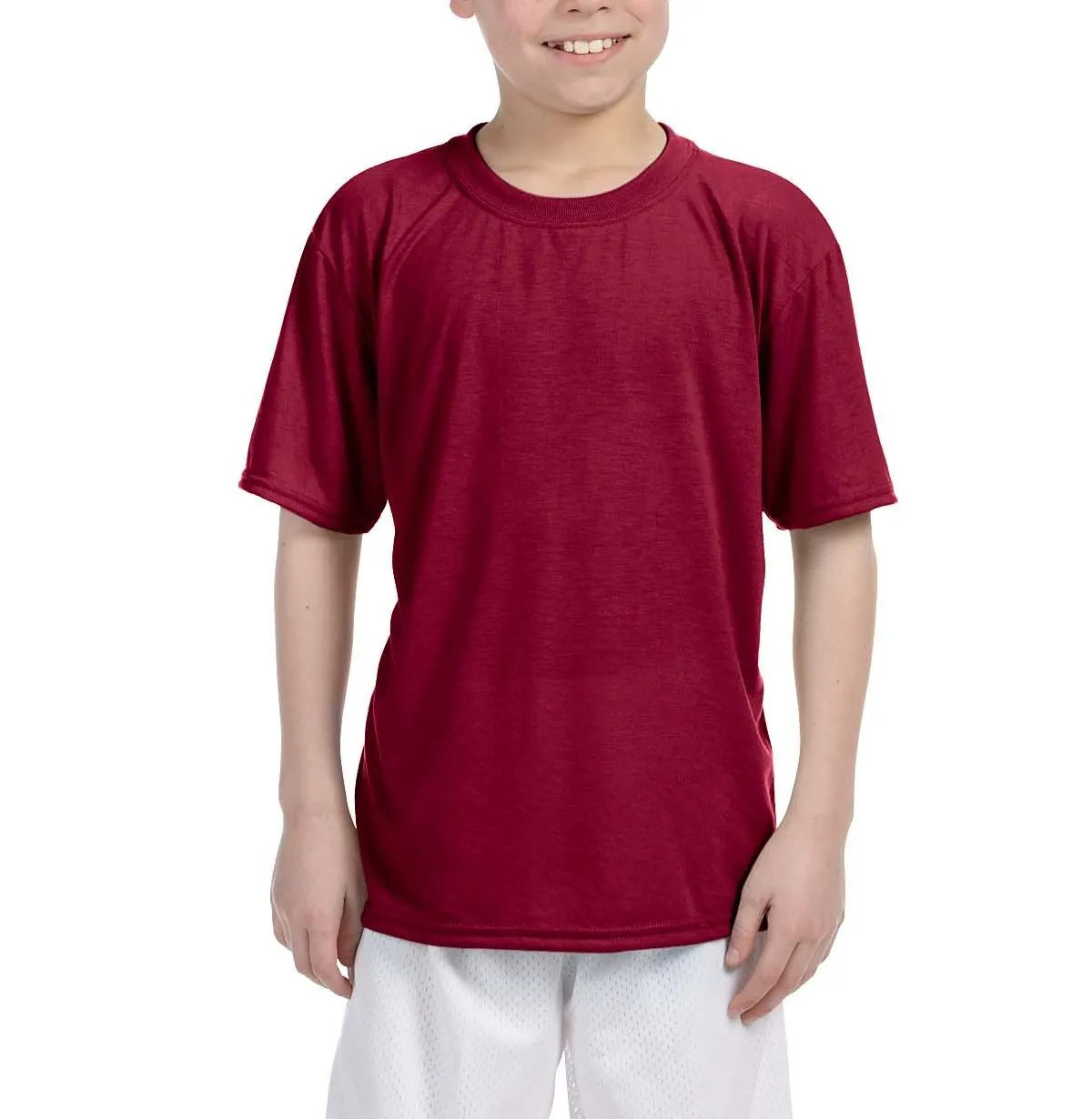 Youth Short Sleeve Polyester Crew Neck Performance T-Shirt