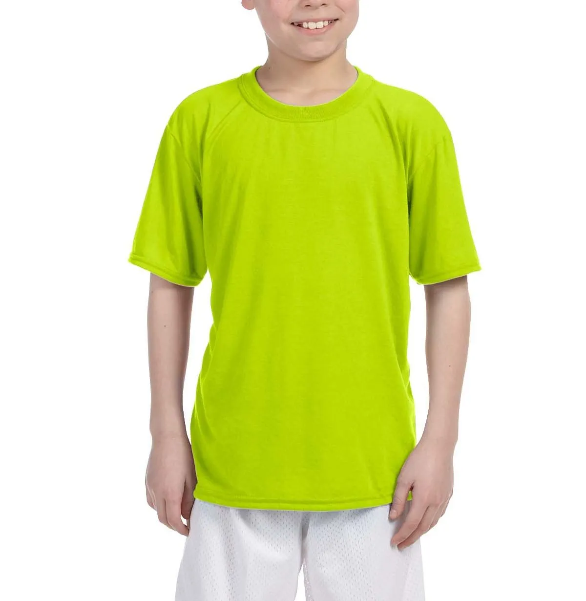 Youth Short Sleeve Polyester Crew Neck Performance T-Shirt