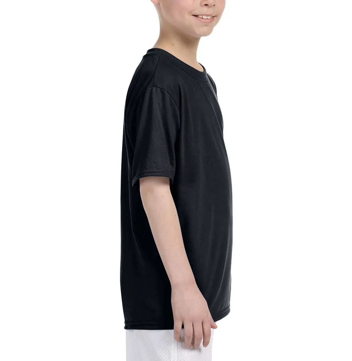 Youth Short Sleeve Polyester Crew Neck Performance T-Shirt