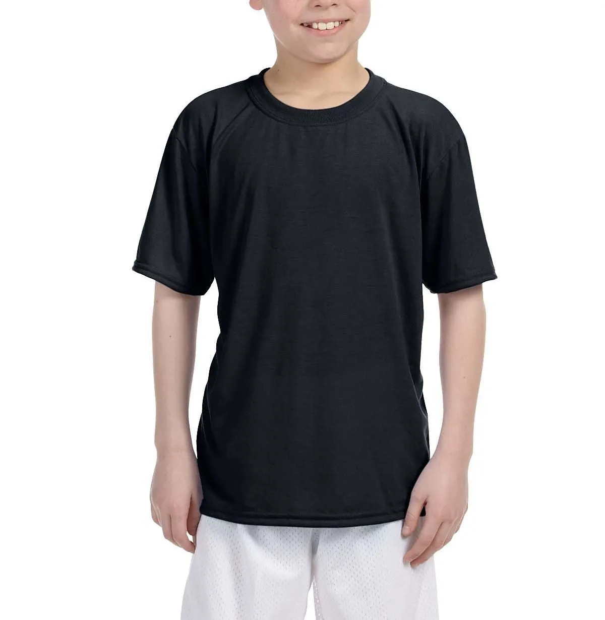 Youth Short Sleeve Polyester Crew Neck Performance T-Shirt