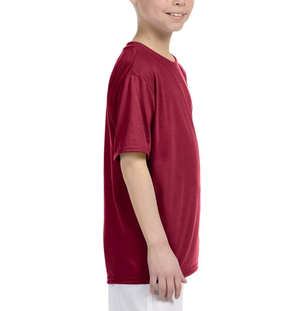 Youth Short Sleeve Polyester Crew Neck Performance T-Shirt