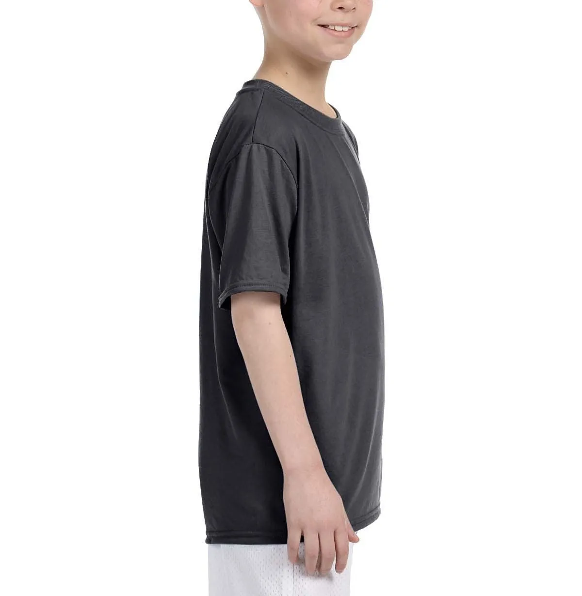 Youth Short Sleeve Polyester Crew Neck Performance T-Shirt