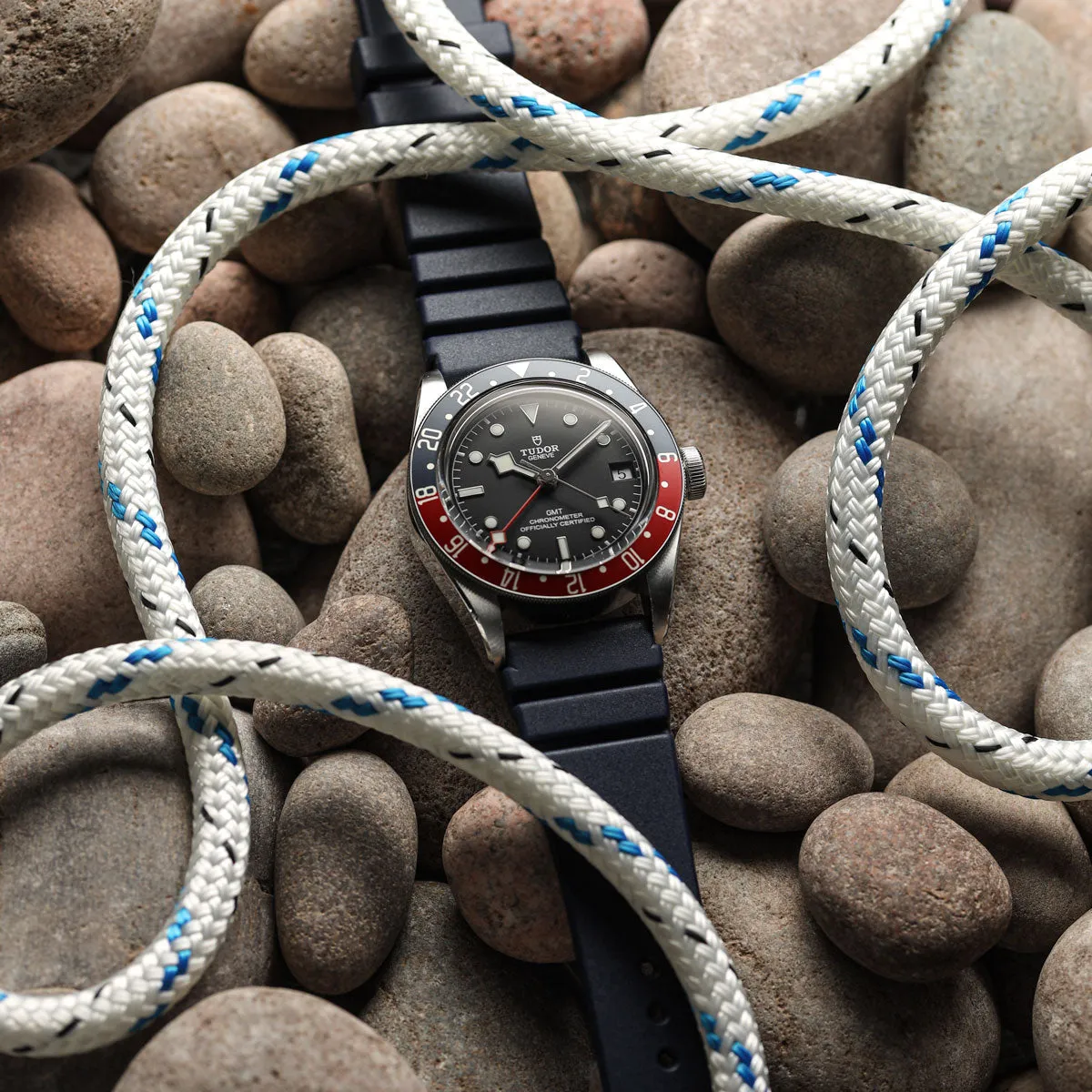 ZULUDIVER 284 Italian Rubber Dive Watch Strap - Navy Blue